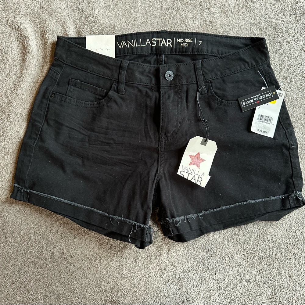 Vanilla Star Shorts Mid Rise Midi Cuffed Size 7